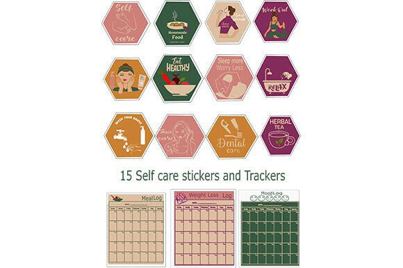 15 Self Care Stickers for Everyday Wellness