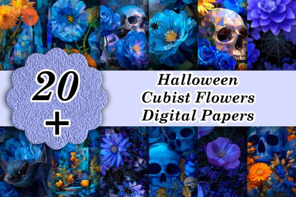 20 Sapphire Halloween Cubist Flowers: A Revolutionary Art Trend for Spooky Season