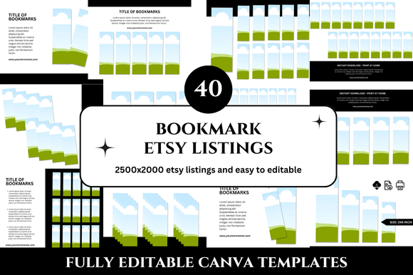 40 Bookmark Etsy Listings Mockup: A Smart Tool for Sellers