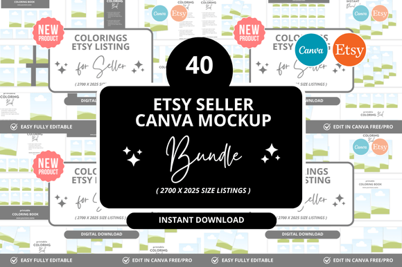 40 Colorings Etsy Listings Mockup: A Practical Blueprint for Streamlining Your Shop Presentation