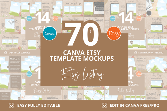 70 Etsy Listings Mockup Bundle