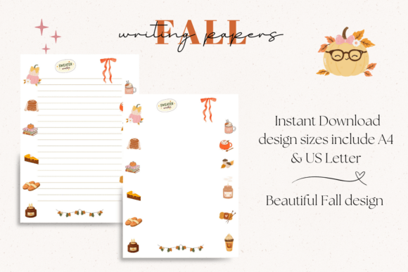 Autumn Themed Writing Paper: Practical Uses