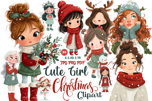 Cute Girl Christmas Clipart: Choosing Art That Works for Your Projects