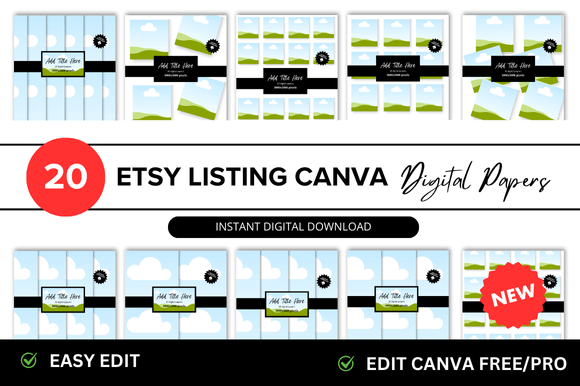 Digital Paper Etsy Listings Mockup