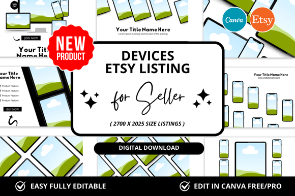 Etsy Listings Mockup for Any Device