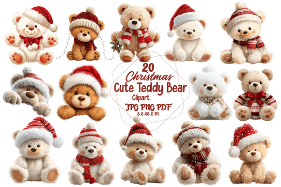 Evaluating Christmas Cute Teddy Bear Clipart for Professional and Creative Projects
