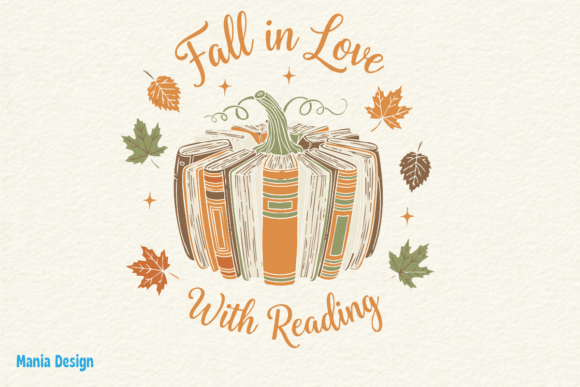 Fall in Love Reading Book Pumpkin PNG: A Practical Look at Seasonal Design Graphics