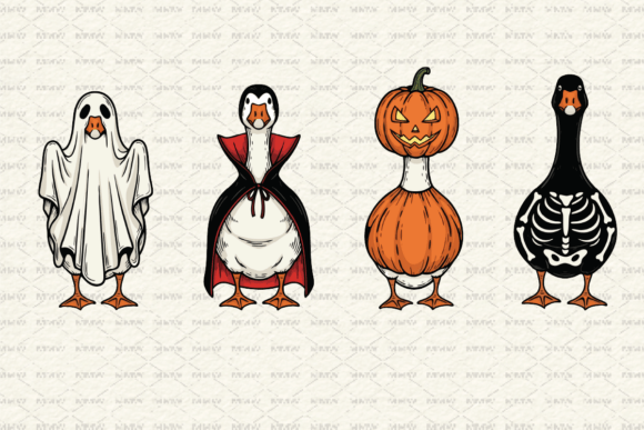 Funny Spooky Halloween Goose PNG Guide