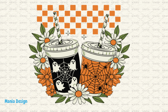 Halloween Spooky Coffee PNG for Designers