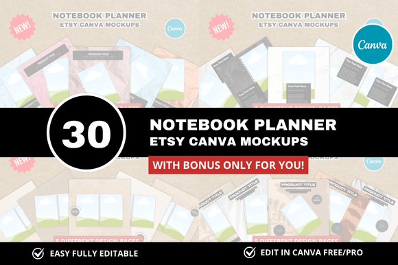 The 5 Notebook Planner Mockup Bundle Bonus: What It Offers and How to Use It