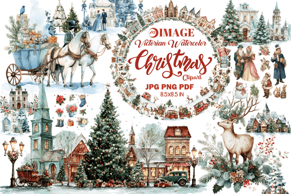 The Timeless Charm of Victorian Watercolor Christmas Clipart: A Guide to Elegance and Nostalgia