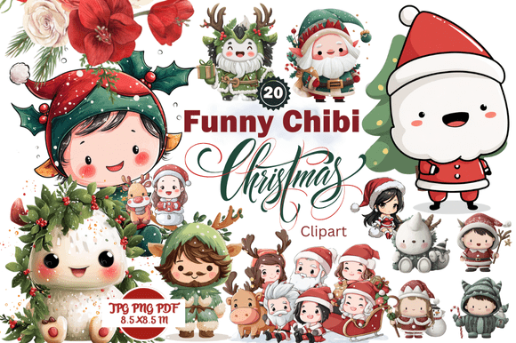 The Unexpected Charm of Funny Chibi Christmas Clipart