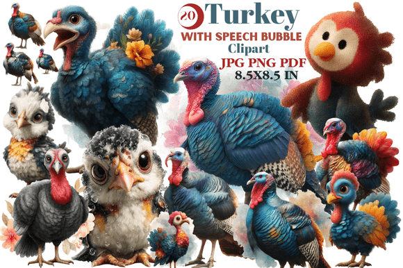 Turkey with Speech Bubble Clipart: A Surprisingly Versatile Design Tool for Modern Projects