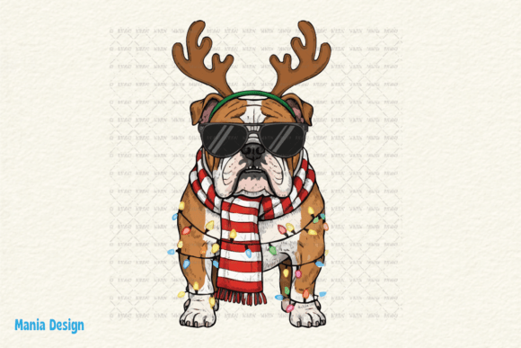 Vintage Christmas Bulldog Reindeer PNG: Design Heritage and Modern Digital Applications
