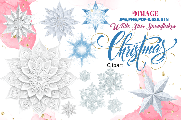 White Star Snowflakes Christmas Clipart: Creative Ways to Use It This Holiday Season