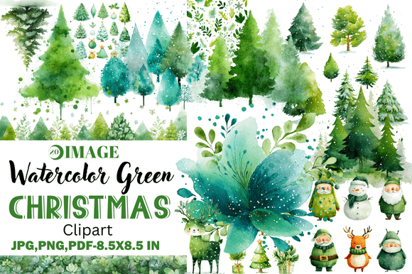 Why Watercolor Green Christmas Clipart Is a Designer's Secret Weapon